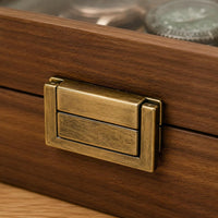 3 Slot Watch Box Plush Lined Wooden Watch Box Brown Finish