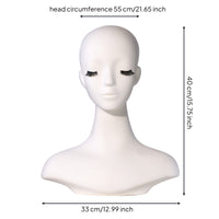 Long Neck Head Bust Featureless Mannequin Head with Shoulders