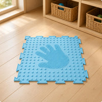 Textured Sensory Mat Pressure-Resistant Rectangular Silicone Mat Non-Slip Activity Pad for Crawling Practice