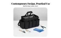 Large Capacity Portable Gardening Tool Bag Multiple Exterior Pockets Housekeeping Tool Bag Heavy Duty for Housekeepers, Gardeners