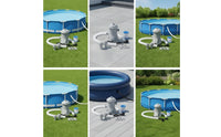 Pool Strainer Pump with Hoses and Adaptors Electric Pool Pump with Strainer Universal Compatibility