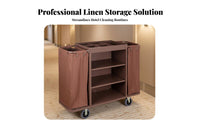Housekeeping Trolley Cart Multi-Functional Janitorial Push Cart Multifunctional Industrial Cleaning Trolley for Housekeepers, Guest Rooms, Hospital