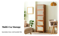 Minimalist aesthetic Floor-Standing Cabinet with Doors particle-resistantshield storage cabinet configurable Design Storage Furniture Multi-Functional for Book Lovers, Homeowners, Decor aficionados, Study, Home Office, Living Room, Bedroom