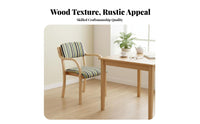 Dense Wood Wooden Armchair with backrestrest backrest backrestrest Armchair with Wooden Legs Multi-Purpose Dining Chair Sturdy Build for Business Owners, Design aficionados, Office, Restaurant, Living Room, Bedroom