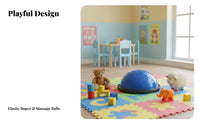 Sensory Training Half Balance Ball Multi-Functional Half Exercise Ball Non-Slip Wobble Balance Coach Portable Design for Children, Toddlers, Adults
