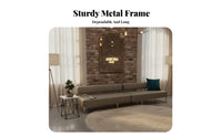 Comfortable Padding Upholstered Multi-Seater Bench Minimalist Design 3-Seater Upholstered Couch Sturdy construction Reception Sofa dense padding for Visitors, Customers, Lobby, Waiting Area, Salon, Airport Terminal