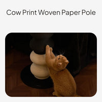 Cow Print Cat Scratching Post, Vertical Paper Rattan