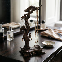Ebony Wood Jewelry Display Stand for Necklaces and Pendants