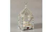 Electric Incense Burner Ornate Incense Burner with Lid Warmer Metal Filigree for Prayer Room, Home