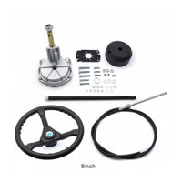 Easy Installation Outboard Steering System Cable Steering Set Minimal Feedback Outboard Engine Control Kit High Strength