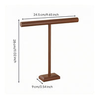 Solid Wood Jewelry Display Stand Freestanding Necklace Display Stand Tabletop Necklace Holder Rounded Edges