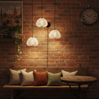 Minimalist Design Pumpkin Lampshade Easy to Clean Slatted Hanging Shade for Dining Room, Bedroom, Restaurant