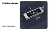 Backlit LCD Display Digital Angle Gauge with 360° Measurement Digital Level Aluminum Alloy Body for Carpenters, Home Renovation