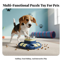 Boredom Breaker Interactive Dog Brain Teaser Toy Adjustable Difficulty Levels Dog Brain Teaser Toy 3 in 1 Function for Dogs, Cats, Playtime