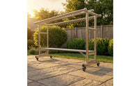 Three-Rod Dehumidifying Rack with Shoe Rack Foldable Stand Heavy Duty Furniture for Families, Laundry Room, Balcony, Patio