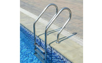 2-Step Pool Ladder Stainless Steel Pool Ladder with Handrails Anti-Slip