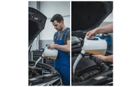 2 Pieces Oil Jug with Flexible Spout Clear Measurements Oil Filling Jug Measurement for Mechanics, Home Mechanics, Car Maintenance, Garage, Workshop