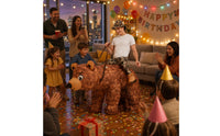 Inflatable Ride on Bear Costume Brown Riding Bear Costume Oversized Built-in Fan for Adults, Halloween