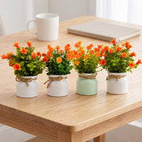 Mini Artificial Lavender Potted Plants with Hemp Rope