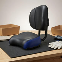 Cycle Saddle with Backrest Ergonomic Bike Seat with Backrest Padded Cycle Seat Contoured Cycling Gear Metal Frame