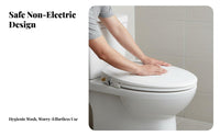 Posterior and Feminine Wash Self-Cleaning Bidet Seat Retractable Nozzles Self-Cleaning Bidet Easy to Clean Ergonomic Design for Homeowners, Families, Seniors, Restroom, Home, Apartment