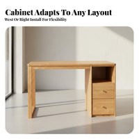 Nordic Design Single-Drawer Study Desk Natural Wood Finish Writing Table Multifunctional Use Office Furniture Sturdy frame for Students, Adults, Teens, Dorm Room, Bedroom