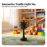 Toy Traffic Light Early Education Mini Traffic Light Toy Educational City Playset Accessory for Kids, Preschoolers, Playroom, Classroom, Sand Table