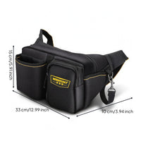 Zippered Pocket Tool Waist Bag Multiple Compartments Electrician Tool Bag Long-Lasting for Electricians
