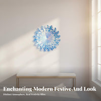 Iridescent Geometric orb light-reflective glass pane ornament Elegant Design