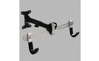 Wall-Mounted Bike Rack Black and Silver Two-Wheeler Wall Hanger Heavy Duty