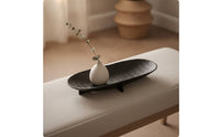 Oval Serving Tray Low-Profile Oval Display Tray Decorative for Refreshment Area