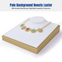 Jewelry Display Stand, Leather Tray, Greenstone Bracelet Holder, Necklace and Ring Organizer, Artistic Design, Counter Cabinet,
