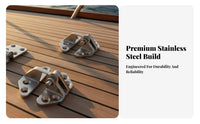 Sturdy Duty Bi-Fold Hinge Folding Yacht Hinge Polished Finish for Hatches