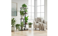 Space-Saving Multi-Tier Plant Stand Sturdy & Long-Lasting Multi-Tier Plant Shelf Wear-Resistant Tall Floor Flower Stand Elegant Minimalist Design for Outdoor