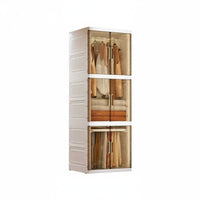Foldable Clothes Wardrobe Installation-No-Assembly Bedroom Furniture Large