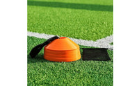 Portable Carrying Strap with Marker Discs Compact Marker Disc Carrying Strap Lightweight Bag with Drawstring Mesh for Coaches, Soccer Players, Schools, Speed Exercises, Field Practice