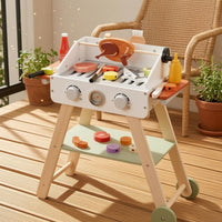 Wooden Barbecue Grill Playset Realistic Children's Wooden Grill