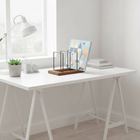 Metal and Wood Album Storage Space Saving Tabletop Vinyl Holder Easy Assembly