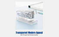 Mini Stapler Set, Transparent Design, Staple Remover, Student Stationery Kit, Portable Office Supplies