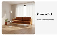 Removable and cleanable upholstery panels 3-Seater Fabric Settee Nordic aesthetic Sofa Small Space Solution Couch Minimalist Design for Apartment Dwellers, Families, Homeowners, Lounge, Home