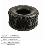 Knobby ATV Tire Heavy-Duty Go-Kart Tire Deep Groove Pattern Transportation Part Angled Lugs for Beach Cart