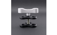 Coiled-Loaded Underwater Photo Light Clamp Black and White Three-Hole Clamp Bracket Compact Stable Grip