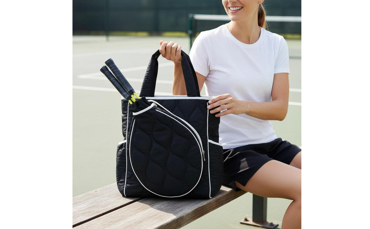 Pickleball Racket Bag  Large Capacity Badminton Bag Water-Resistant Sports Accessory for Women