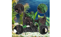 Hollow Castle Ruins Decoration Textured Aquarium Decor with Cave Realistic Castle Ruins Antique for Aquariums