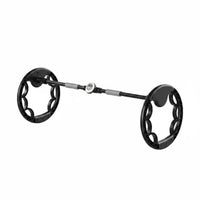 Noiseless Bearing Twin Wheel Ab Roller Body Shaping Twin Wheel Abdominal Roller Stable Portable Midsection Exercise Equipment Non-Slip Handles for Indoor