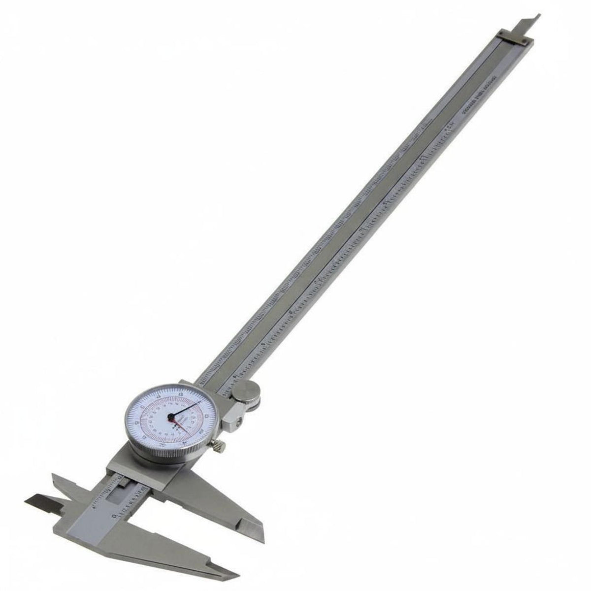 Double Pointer Dial Caliper Double Scale Stainless Steel Vernier Caliper for Engineers, Mechanics, Machine Shop