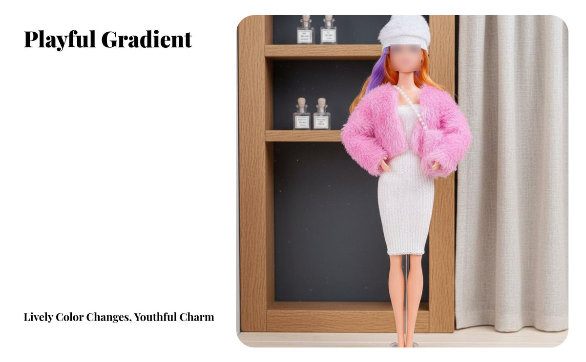 4 Pieces 11 Inch Doll Clothes Complete Look 4 Piece Doll Outfit Stylish Design Miniature Outfits for Girls, Kids