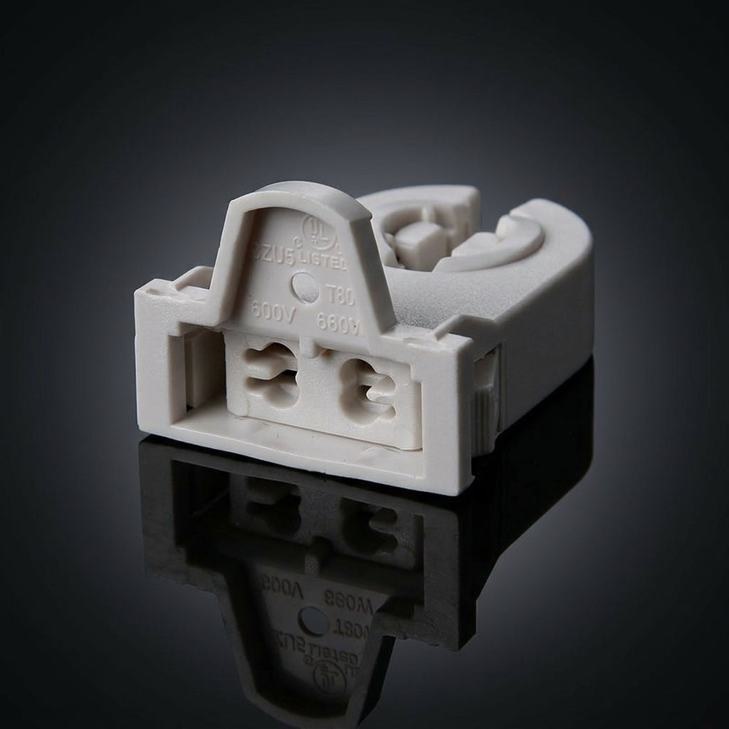 PC Material 660W Rated Current Fluorescent Lamp Holder, Single G13 Lamp Holder for T8 Fluorescent Tube, DIY Lighting, 500V 2A Non Shunted Unit