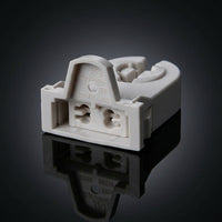 PC Material 660W Rated Current Fluorescent Lamp Holder, Single G13 Lamp Holder for T8 Fluorescent Tube, DIY Lighting, 500V 2A Non Shunted Unit