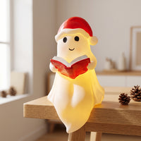 Spirit Lamp with Santa Hat Festive Spirit Lamp Cute Tabletop Ornament for Holiday Decor, Bedside Table